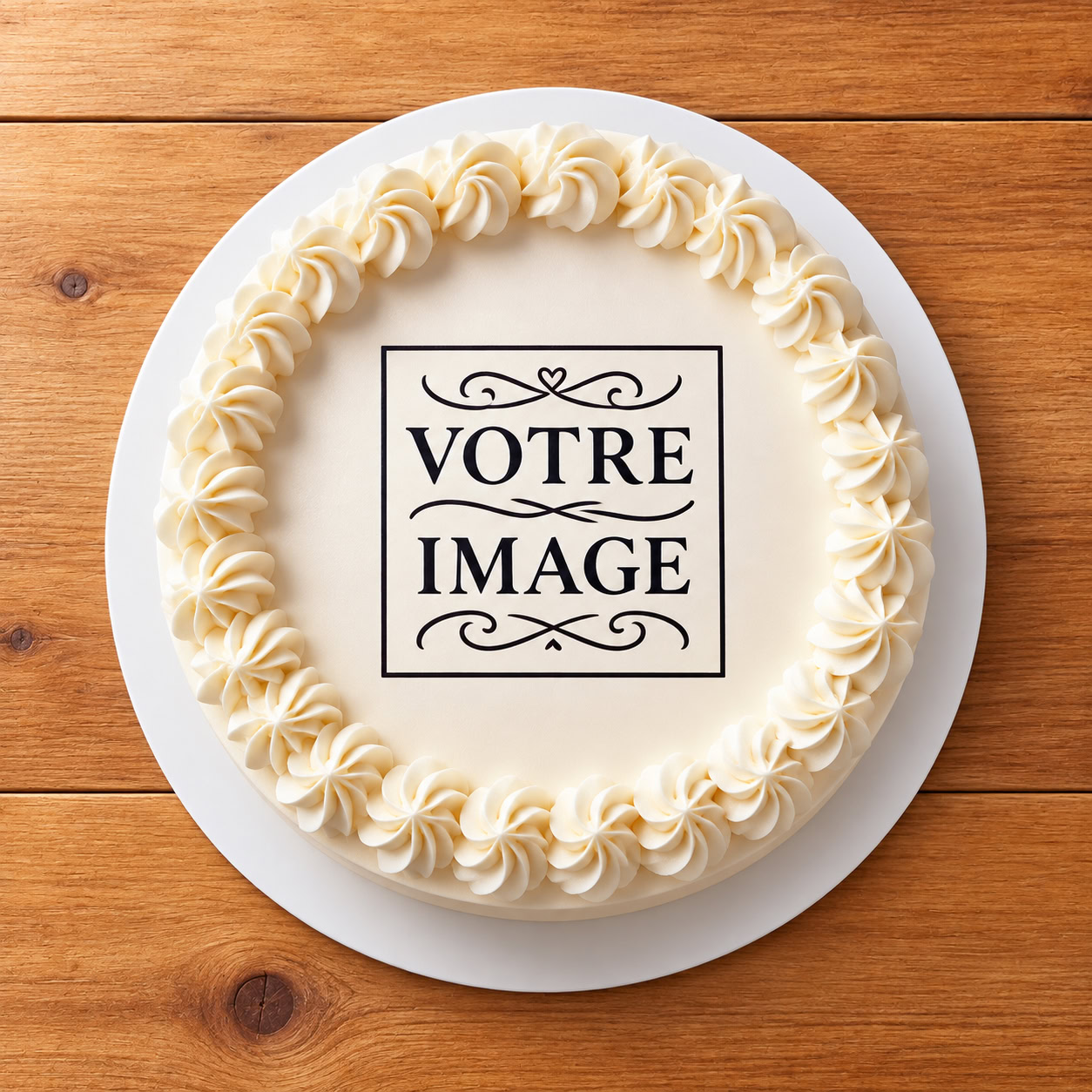 Disque de sucre personnalisé avec photo pour gâteau