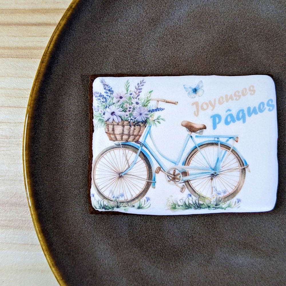 Biscuit decore paques velo