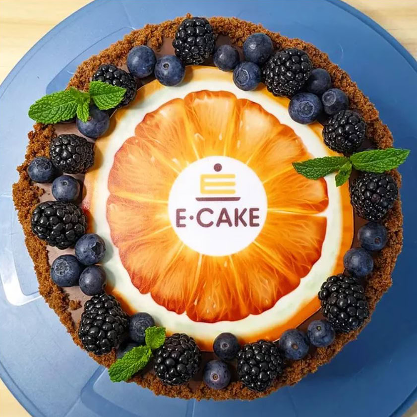 Disque en sucre en forme de tranche d’orange