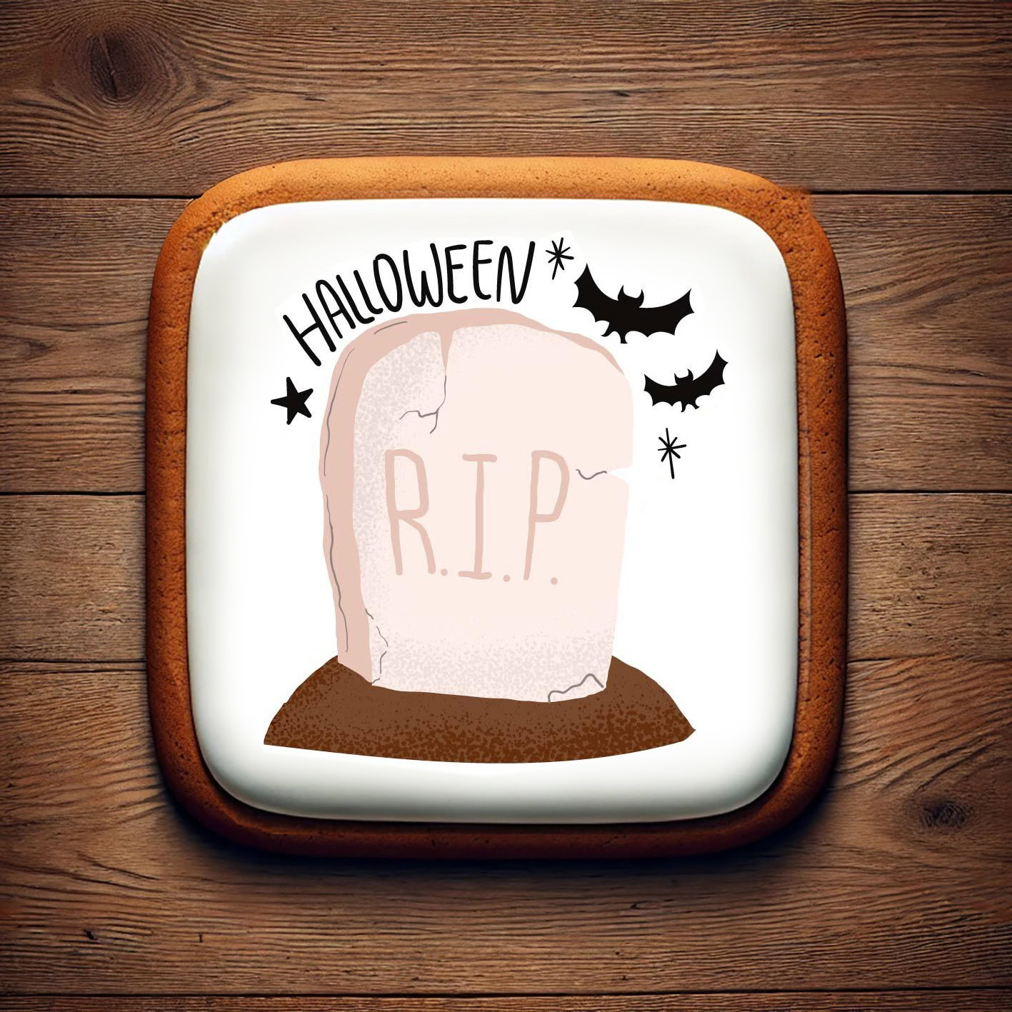 Biscuits décorés Halloween carre
