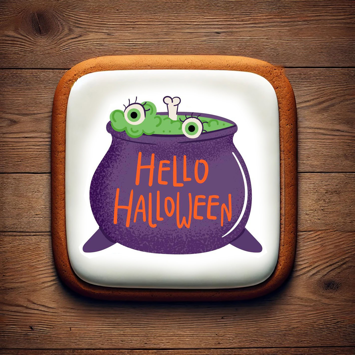 Biscuits décorés Halloween carre