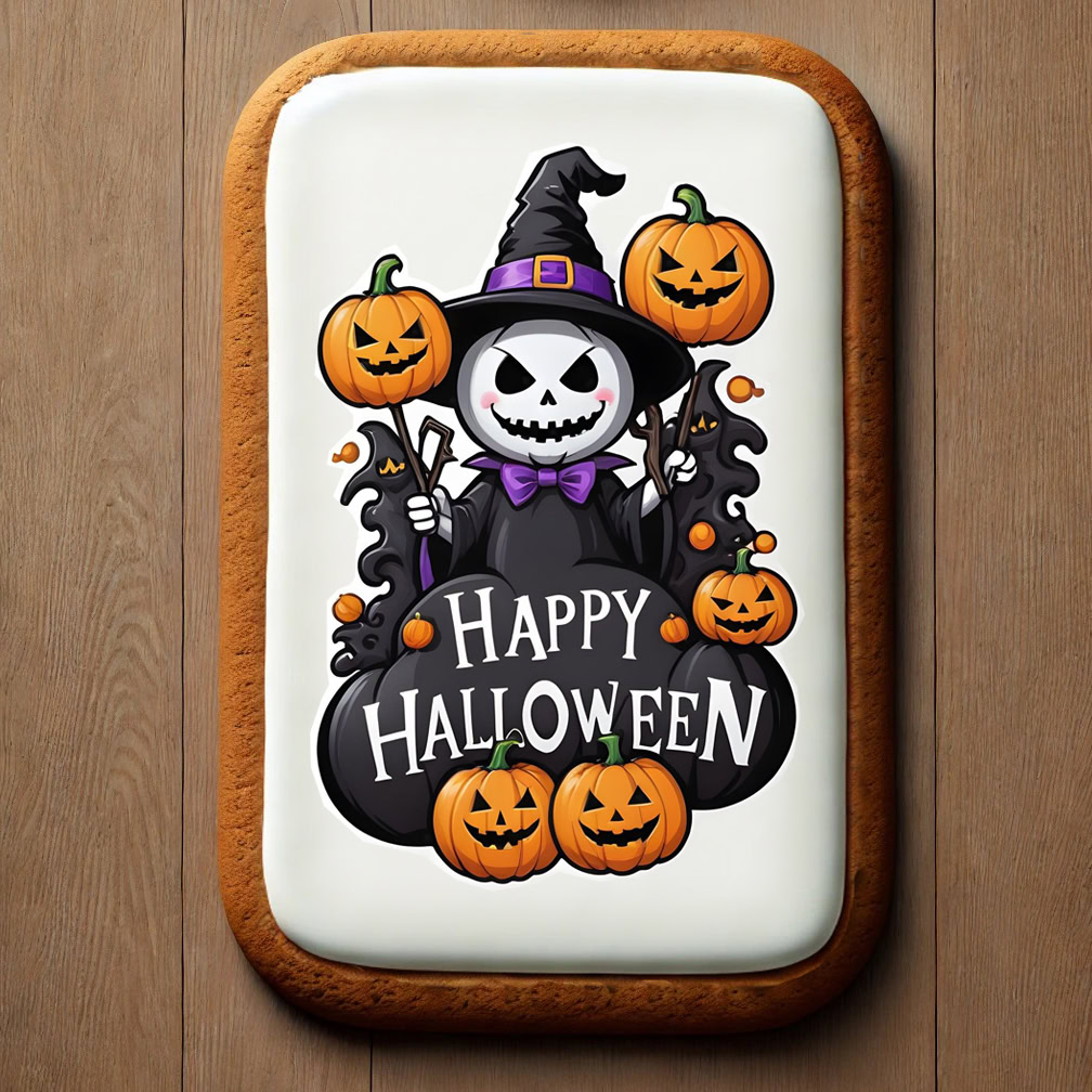 Biscuits décorés Halloween rect