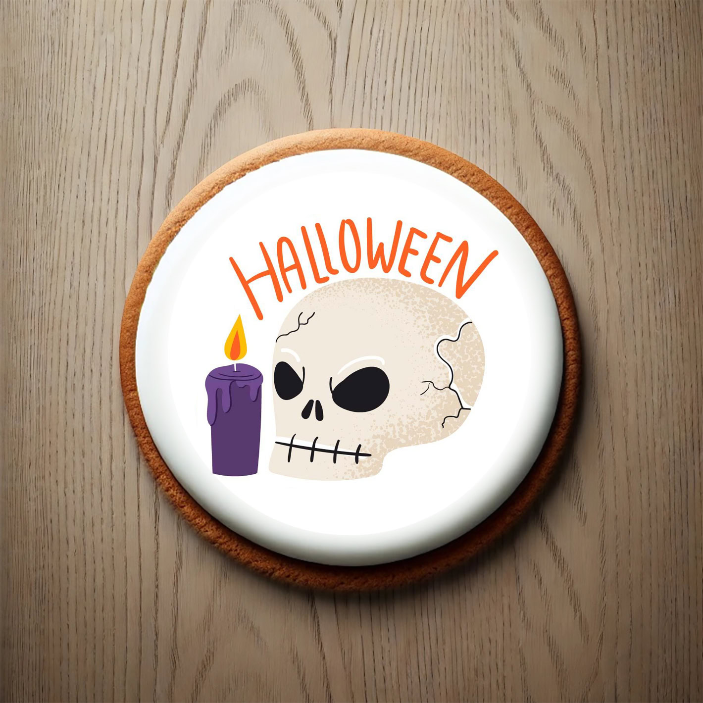 Biscuits décorés Halloween rond